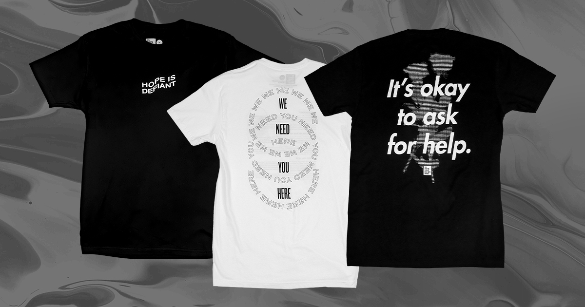 Image of all three shirts that are part of the Black & White 5.0 Collection.