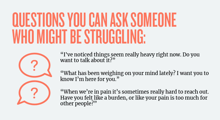 Questions you can ask someone who might be struggling