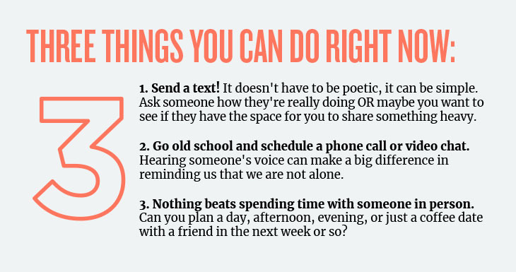 Three things you can do right now